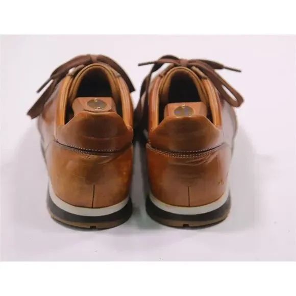 Magnanni Lizandro Marlow Honey Brown Lowtop Leather Sneakers US 9 - Picture 6 of 12